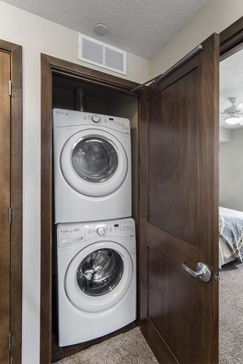 Whirlpool front loading washer/dryer in unit
